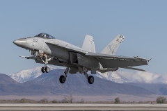 FA-18E of VFA-81 Sunliners NAS Oceana landing at NAS Fallon